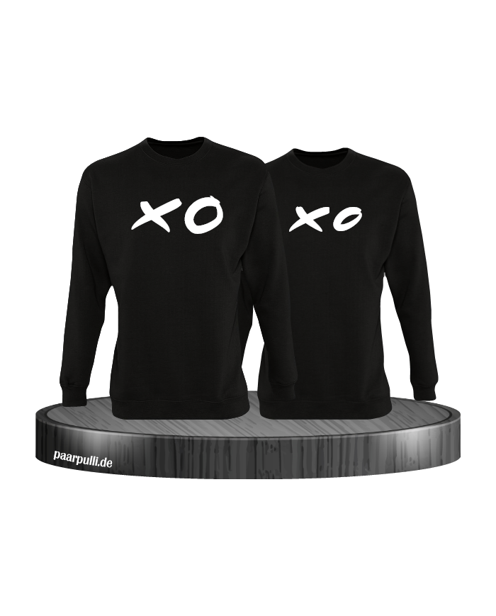 XO XO Partnerlook Sweatshirts in schwarz