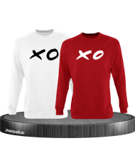 XO XO Partnerlook Sweatshirts in weiß rot
