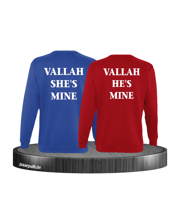 Vallah She's Mine Vallah He's Mine Sweatshirts in blau rot