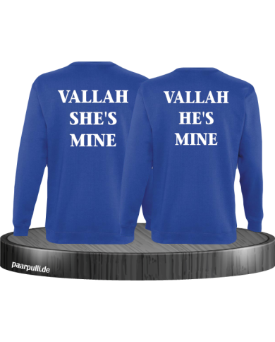 Vallah She's Mine Vallah He's Mine Sweatshirts in blau