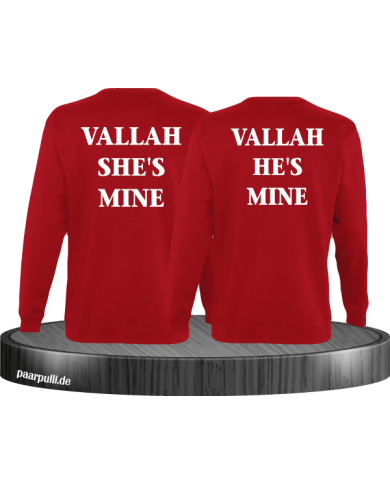 Vallah She's Mine Vallah He's Mine Sweatshirts in rot Vallah She's Mine Vallah He's Mine Sweatshirts in rot