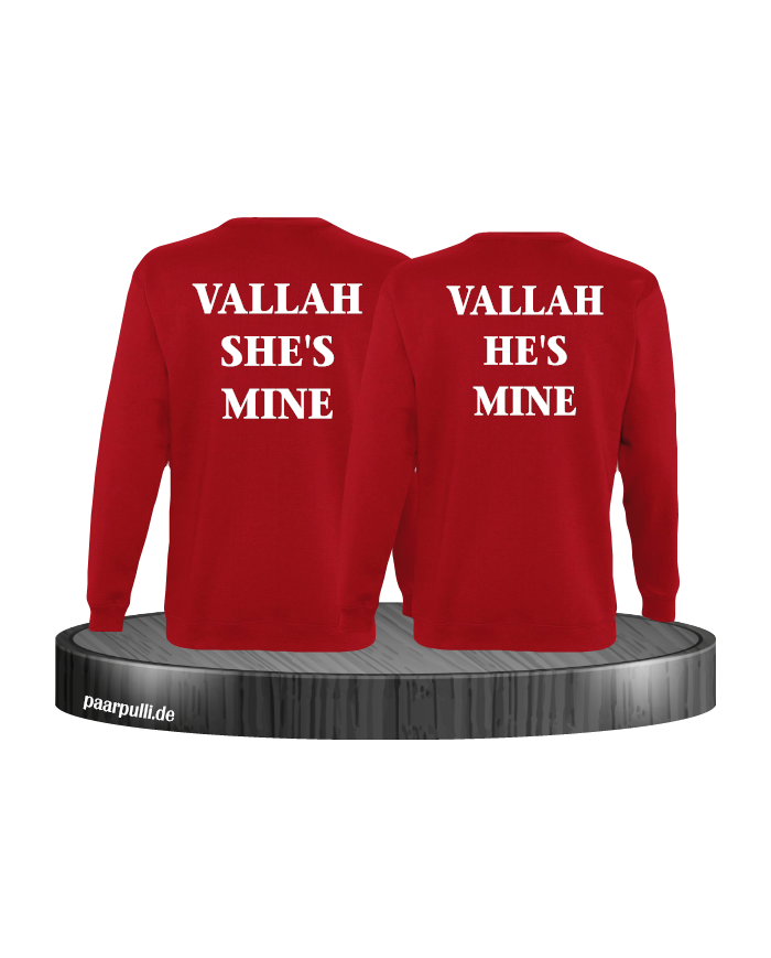 Vallah She's Mine Vallah He's Mine Sweatshirts in rot