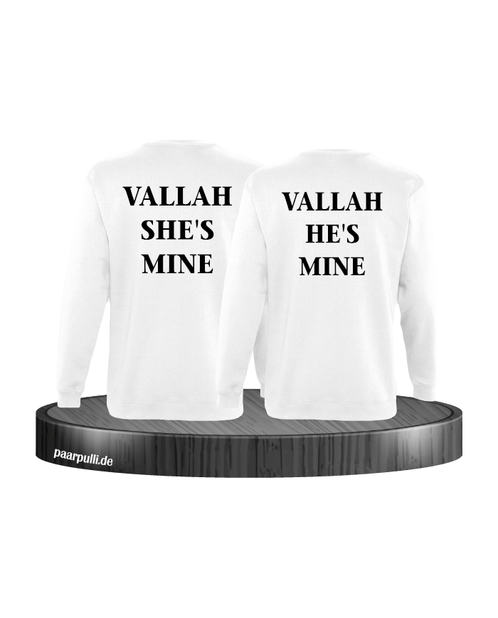Vallah She's Mine Vallah He's Mine Sweatshirts in weiß