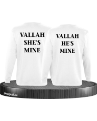 Vallah She's Mine Vallah He's Mine Sweatshirts in weiß