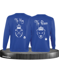 King Queen mit Löwenaufdruck auf Sweatshirts in blau