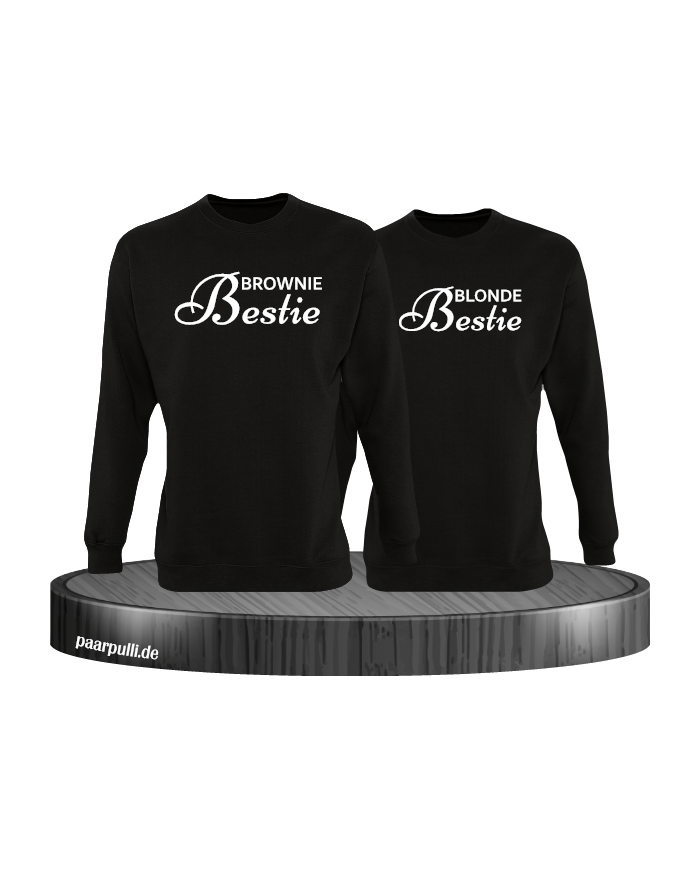 Brownie Bestie und Blonde Bestie Geschwister Sweatshirts in schwarz