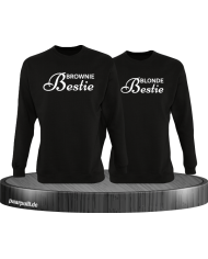 Brownie Bestie und Blonde Bestie Geschwister Sweatshirts in schwarz