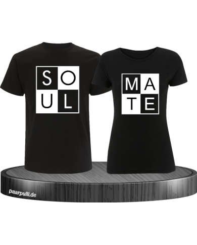Soulmate T-Shirts Partnerlook in schwarz schwarz