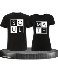 Soulmate T-Shirts Partnerlook in schwarz schwarz