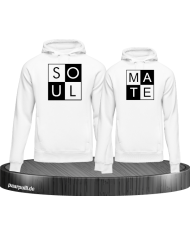 Soul Mate Hoodies Partnerlook in weiß