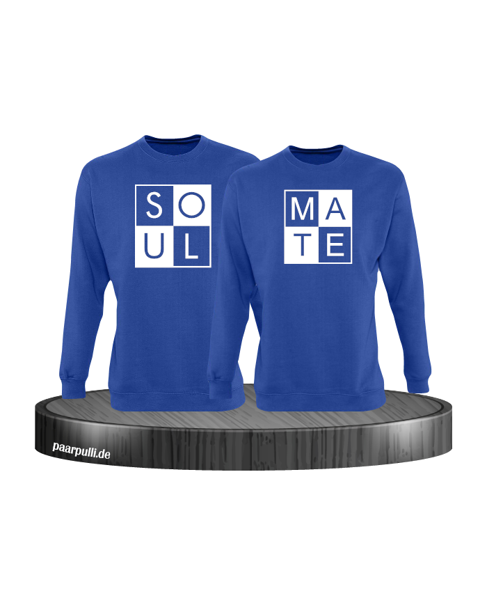 Soul Mate Partnerlook Sweatshirts in Blau