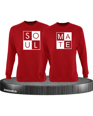 Soul Mate Partnerlook Sweatshirts in rot
