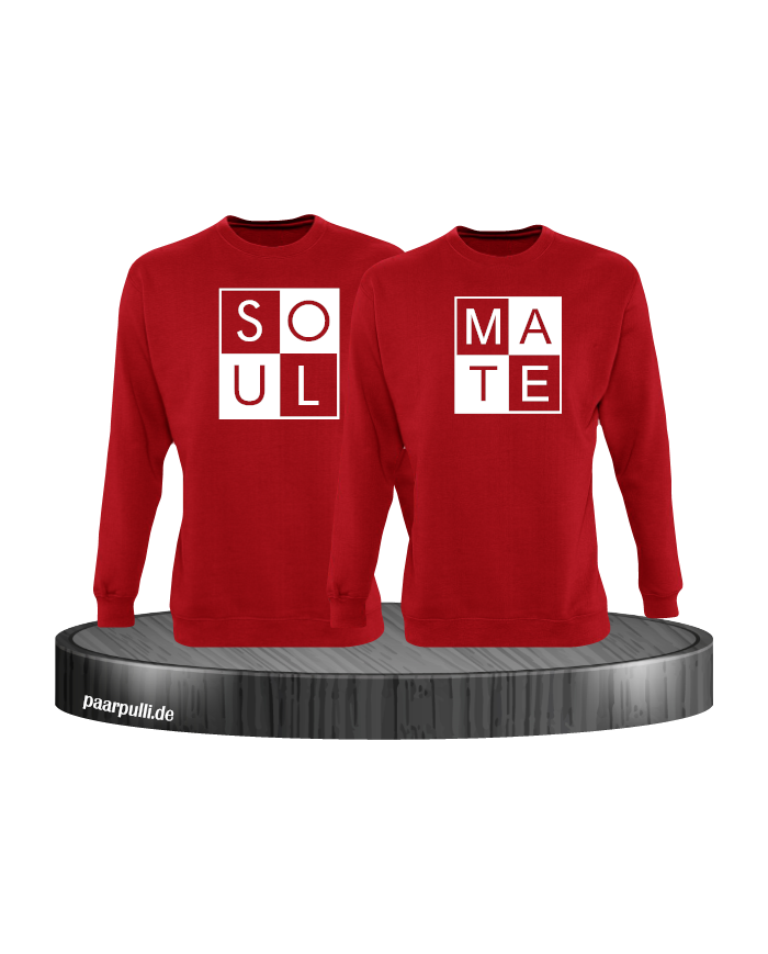 Soul Mate Partnerlook Sweatshirts in rot