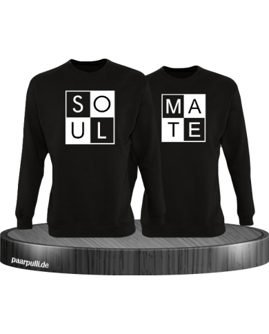 Soul Mate Partnerlook Sweatshirts in schwarz