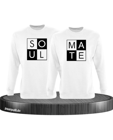 Soul Mate Partnerlook Sweatshirts in weiß
