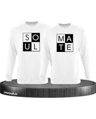 Soul Mate Partnerlook Sweatshirts in weiß