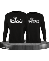 The Beast und The Beauty Partnerlook Sweatshirts in schwarz