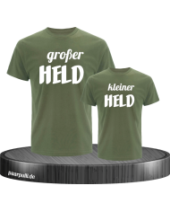 Vater und Sohn T-Shirt-Set großer Held kleiner Held