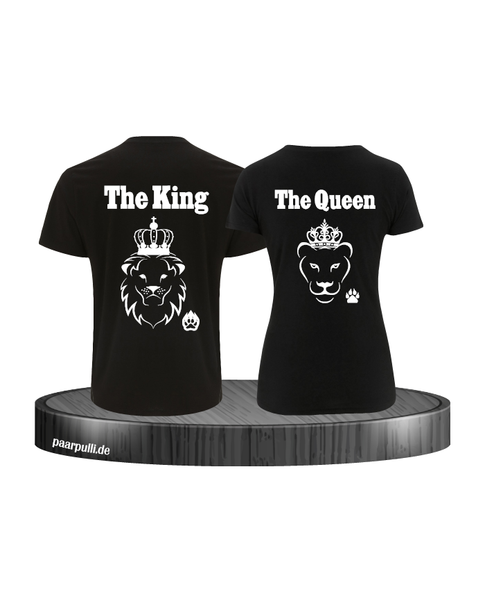 The King The Queen Lion Design partnerlook schwarz