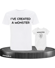I have created a Monster Vater Kind Partnerlook T-Shirts in weiß