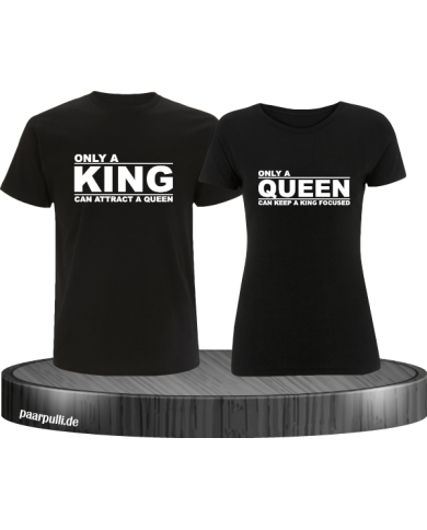Only a King can attract a Queen Partnerlook T-Shirts