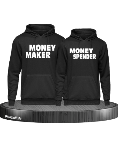 Money Maker Money Spender Partnerlook Pullis in schwarz