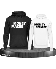 Money Maker und Money Spender als Partnerlook Hoodies