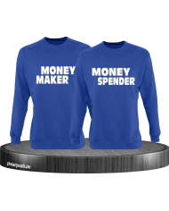 Money Maker und Money Spender als Partnerlook Sweatshirts