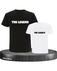 The Legend and His Legacy Vater Sohn Partnerlook Design in schwarz weiß
