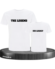 The Legend and His Legacy Vater Sohn Partnerlook Design in weiß