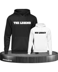 The Legend and His Legacy Vater Sohn Partnerlook Hoodies in weiß schwarz