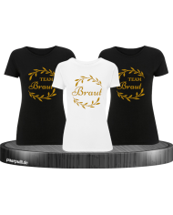 Braut & Team Braut Junggesellenabschied T-Shirts für Damen