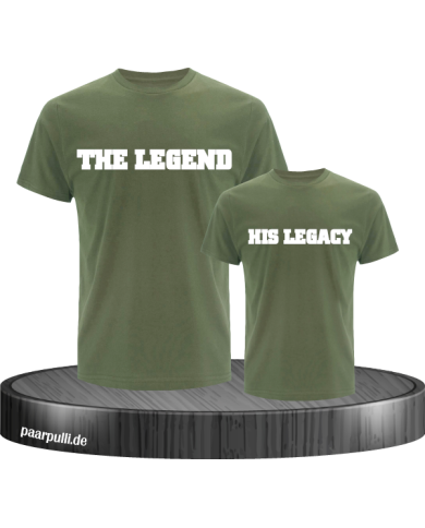The Legend and His Legacy Vater Sohn Partnerlook Design in grün