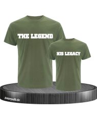 The Legend and His Legacy Vater Sohn Partnerlook Design in grün