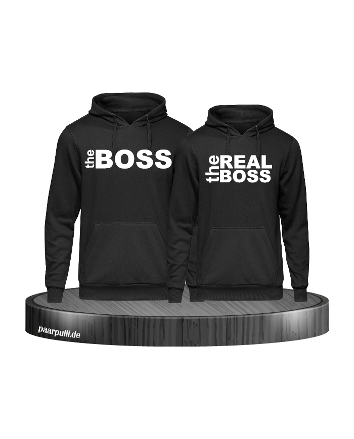 The Boss The Real Boss Partnerlook Hoodies in schwarz