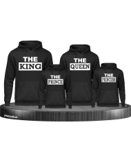 The King, The Queen, The Prince und The Princess Familienlook Hoodies