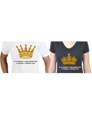 Krone KING QUEEN Weiß Schwarz