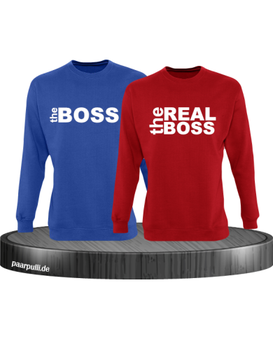 The Boss und The Real Boss Partnerlook Sweatshirts