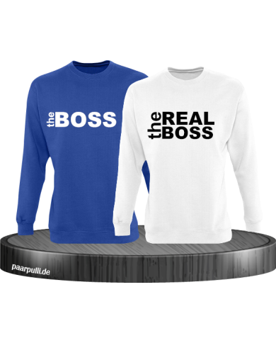 The Boss The Real Boss Partnerlook Sweater in blau weiß