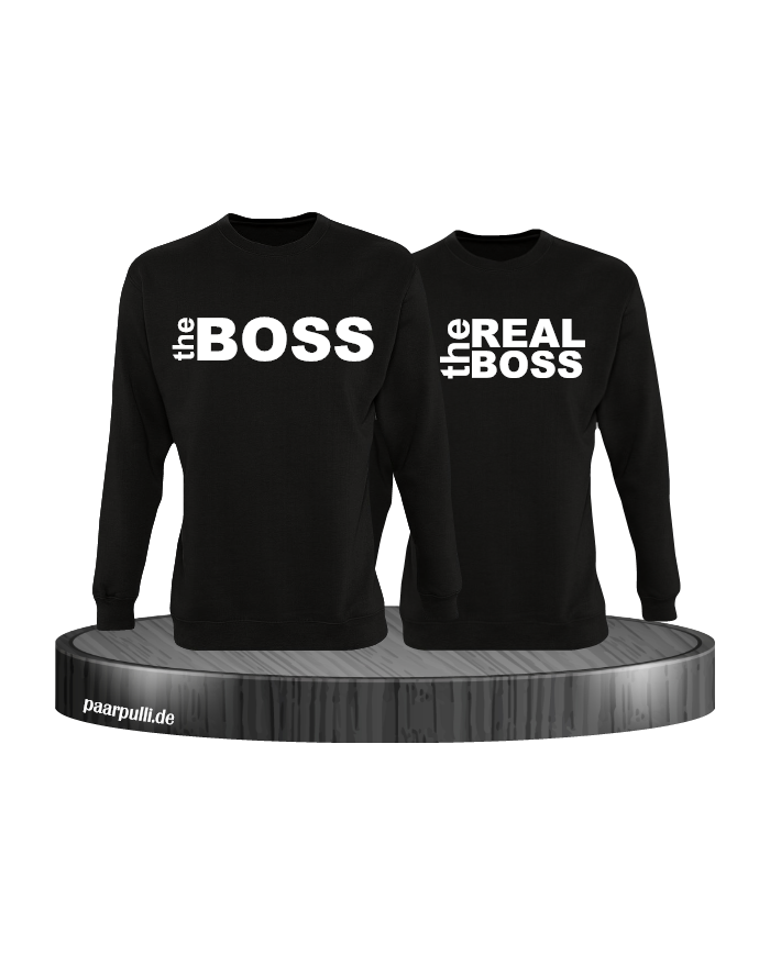 The Boss The Real Boss Partnerlook Sweater in schwarz