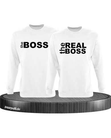 The Boss The Real Boss Partnerlook Sweater in weiß