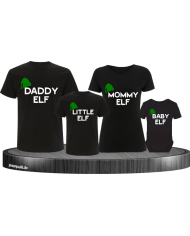 Elf Familienlook vierer T-Shirt Set mit Baby-Body