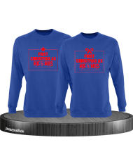 First Christmas as Mr and Mrs Weihnachten Partnerlook Sweatshirts in blau rot