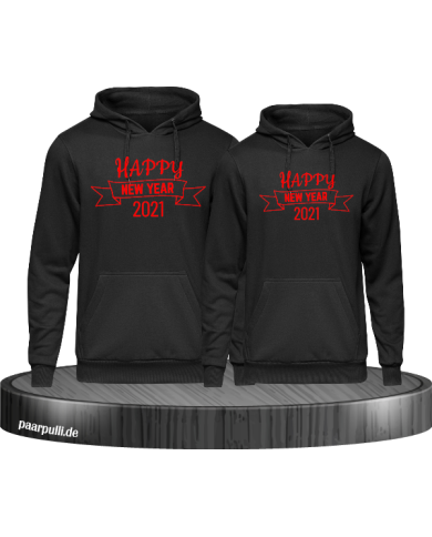 Happy New year 2021 Hoodies in schwarz rot