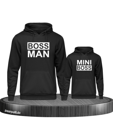 Boss Man Mini Boss Partnerlook Pullis in schwarz