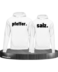 pfeffer und salz partnerlook hoodies in weiß