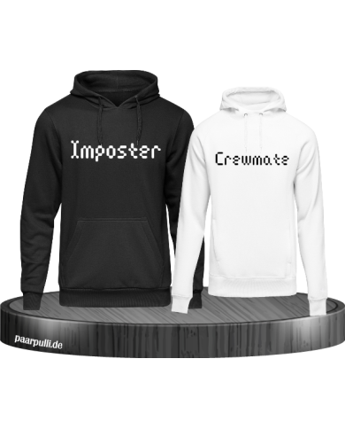 Imposter Crewmate schwarz weiß hoodies