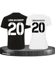 lieblingsdepp lieblingszicke partnerlook shirts in schwarz weiß