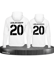 lieblingsdepp lieblingszicke partnerlook hoodies in weiß