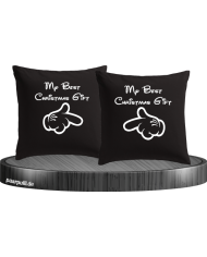 My best Christmas Gift Kissenbezüge in schwarz